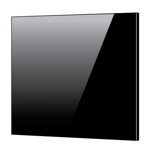 Toughened 90 x 75cm Black Glass Kitchen Splashback