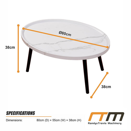 Oval Coffee Table – Compact Mid-Century Modern Design