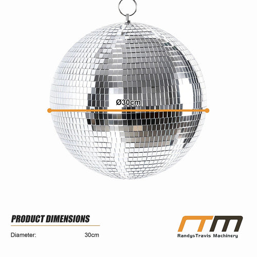Silver Mirror Disco Ball – Hanging DJ Party Decor