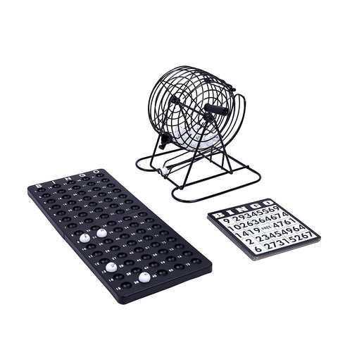 Bingo Game Set with Cards, Balls and Cage for Family Party Fun