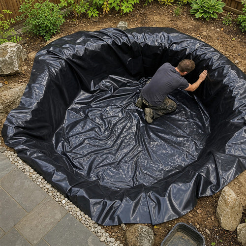 Fish Pond Liner 3 x 4.6m x 0.5mm Garden Pool Membrane Reinforced