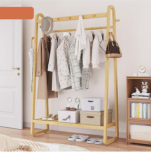 100cm Clothes Rack Slim Stylish Space Saving - Wood