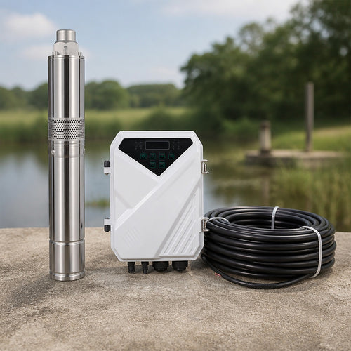210W Solar Bore Pump 36V DC Submersible Well Pump 77m Head