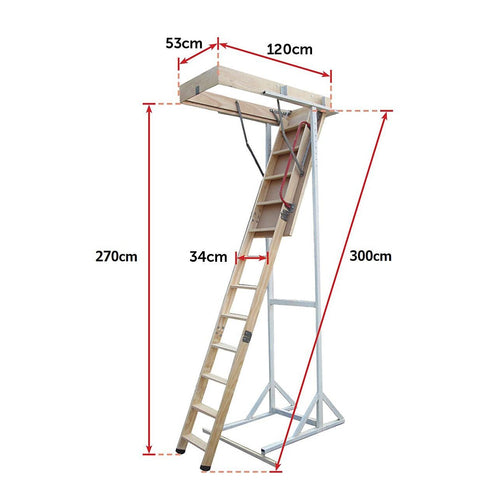 Attic Loft Ladder - 2.2m - 2.7m