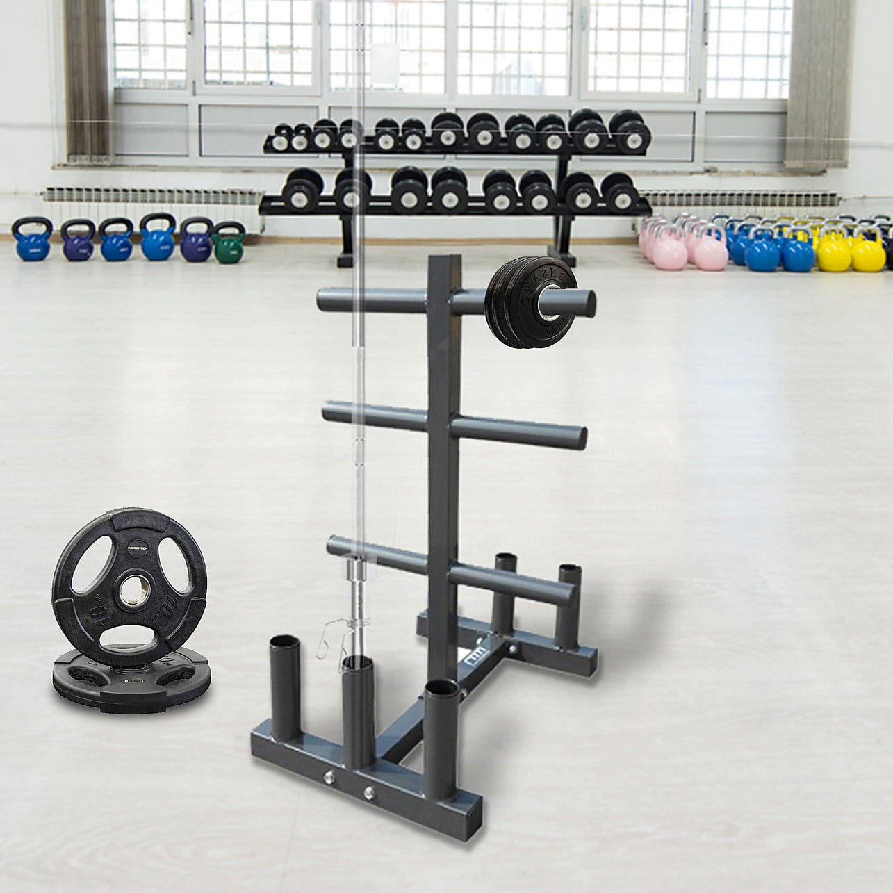 Olympic Weight Tree Bar Rack Holder Storage Sports Fitness Gym Accessories