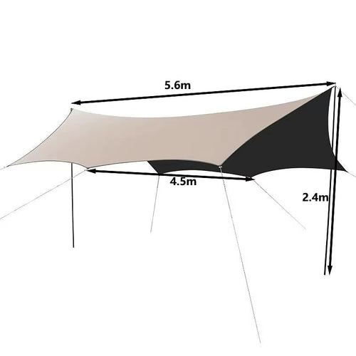 Portable Camping Canopy Awning Gazebo for Outdoor Shelter, Picnics & Events