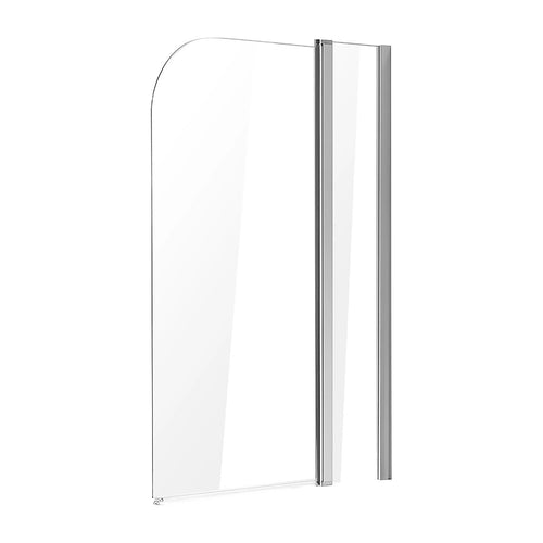 180° CHROME Pivot Door 6mm Safety Glass Bath Shower Screen By Della Francesca - 100 x 140cm