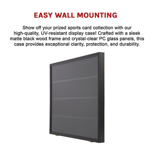 Sports Card Display Case – Holds 40 Graded Cards, Polycarbonate Glass