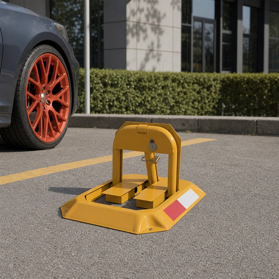 Parking Space Lock Folding Barrier Bollard – Secure Driveway Protector for Car Parks & Private Spaces