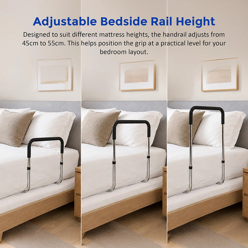 Bedside Support Rail – Adjustable Soft Grip Bed Hand Rail