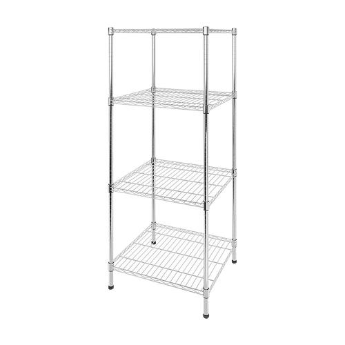 Modular Wire Storage Shelf 600 x 600 x 1800mm Steel Shelving - Carbon Chrome Plated