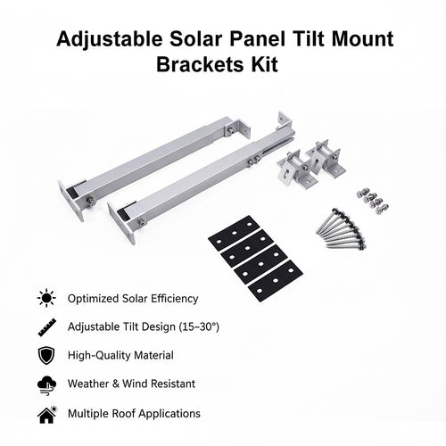 Adjustable Solar Panel Tilt Mount Brackets Kit – Roof, Ground & Boat Mounting System