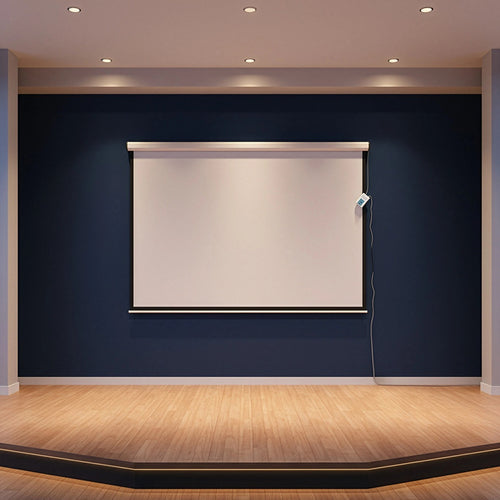 120" Electric Motorised Projector Screen – Wall/Ceiling Mount, Remote Control
