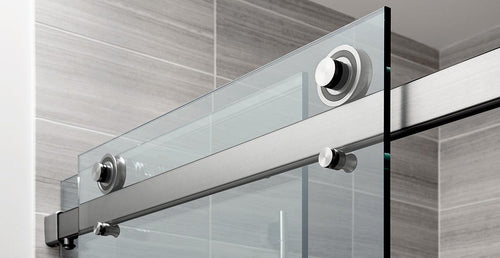 Frameless Glass Sliding Door Shower Screen Rail in Black