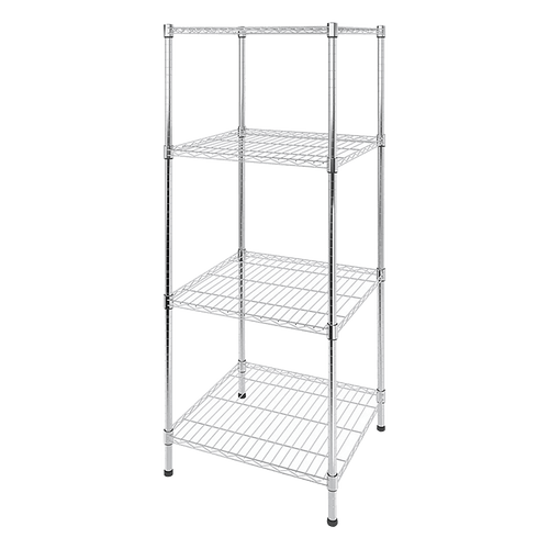 Modular Wire Storage Shelf 450 x 450 x 1800mm Steel Shelving - Carbon Chrome Plated