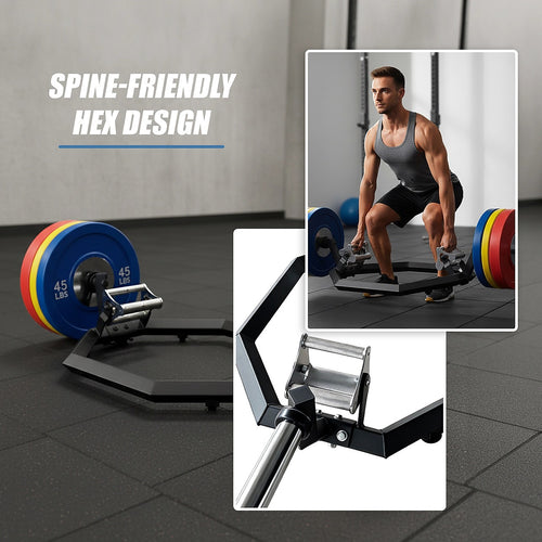 Fitness EZ Load Hex Trap Bar with Knurled Tri Grip Handles