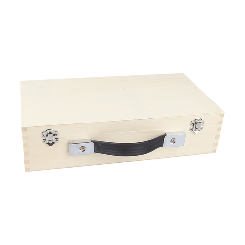 Deluxe Boules Bocce 8 Alloy Ball Set with Wood Case