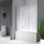 3 Fold CHROME Folding Bath Shower Screen Door Panel - 130 x 140cm