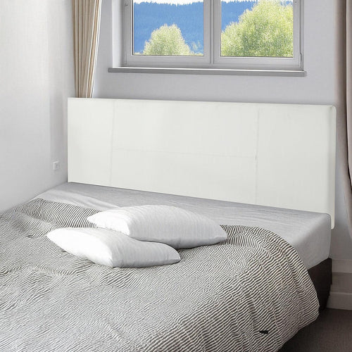 Queen White PU Leather Bed Headboard Bedhead
