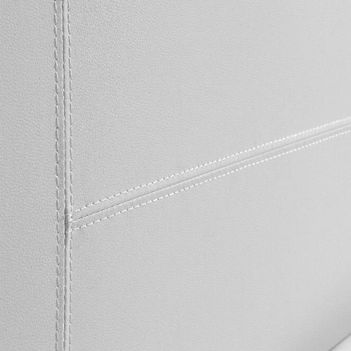 Queen Bed Frame White PU Leather