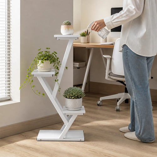 Metal Plant Stand – Narrow Multi-Tier Iron Shelf, 90cm