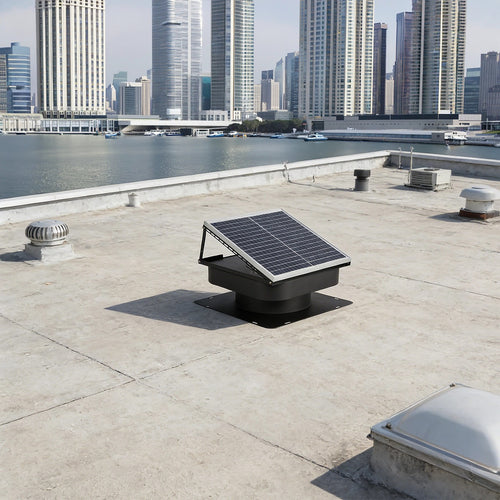 30W Solar Roof Vent Fan Exhaust for Home Garage & Van Ventilation