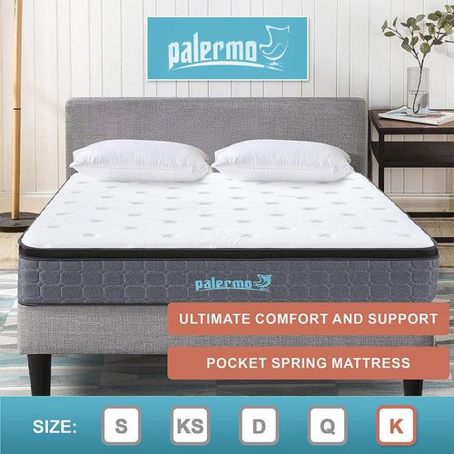 Mattress King Euro Top Pocket Spring Motion Isolation CertiPUR-US Certified