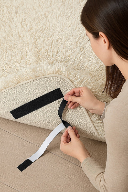 1m Self-Adhesive Hook and Loop Fastener Tape – Strong Stick-On Velcro Strip