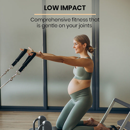 Folding Pilates Reformer Machine – Compact Home Workout Bed for Full-Body Strength & Fitness Training