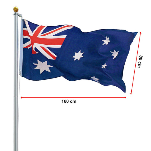 6m Aluminium Flag Pole Kit with Australian Flag – Outdoor Full Set