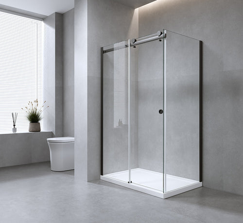 Hardware Accessories for Frameless Glass Sliding Door Shower Screen in White