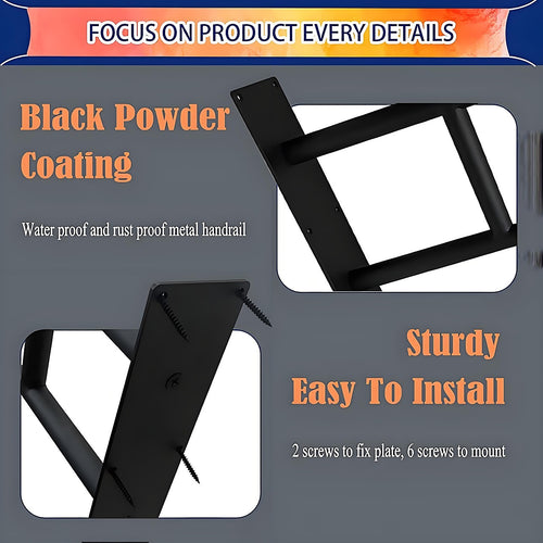 Handrail Steps Railing  Outdoor Indoor Metal Rail