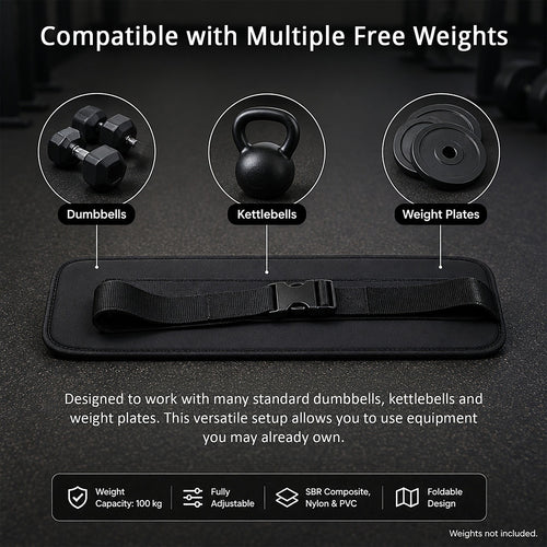Hip Thrust Belt for Dumbbells & Kettlebells Glute Workout
