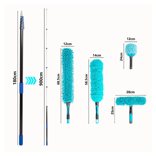 9m Extendable Ceiling Duster Kit – Heavy Duty Telescopic Pole for High Reach Cleaning