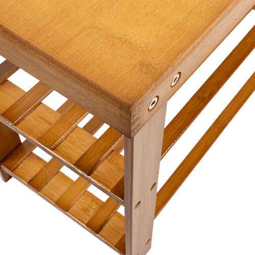 Bamboo Shoe Rack Wooden Bench Storage Organiser Cabinet Holder Stool