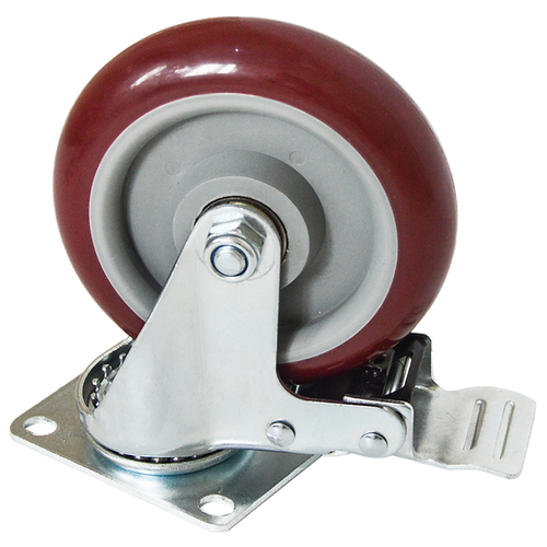 4 Pack 5 Inch Heavy Duty Locking Caster Wheels with Swivel Plate Castors