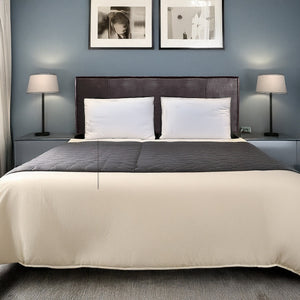Queen Brown PU Leather Bed Headboard Bedhead