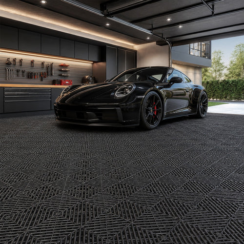 Vented Garage Floor Tiles | Snow Water Drainage | 30x30cm