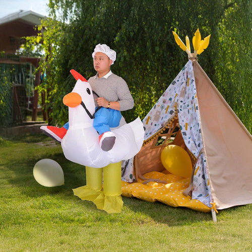 Chicken Fancy Dress Inflatable Suit -Fan Operated Costume