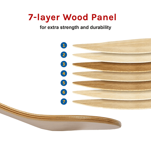 7 Layers Skateboard Deck Natural Wood Maple Double Concave Blank Skate Board DIY