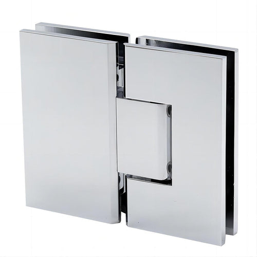 100x110cm Double Door Corner Shower Screen with Chrome Brackets and SS Hinges, Round Knob Handle