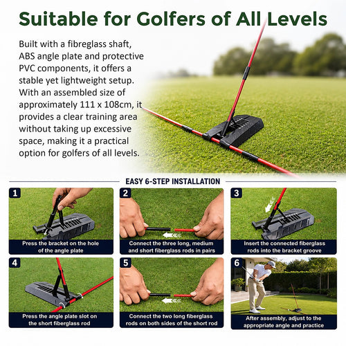 Golf Swing Trainer Portable Multi Functional Alignment Training Aid