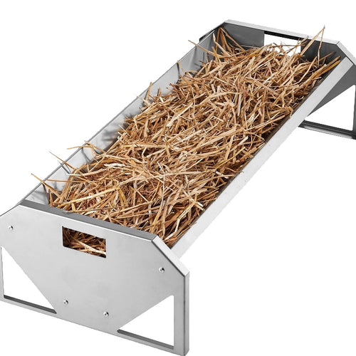 Heavy Duty Galvanised Livestock Feeding Trough 22 Gallon Sheep Goat Feeder