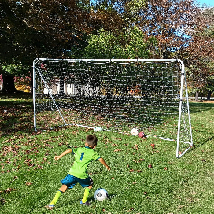 3.6x1.8m Portable Soccer Goal – Steel Frame Football Net for Training & Backyard Play