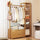 100cm Clothes Rack Stand Storage Shelves Modern Coat Tree - Wood