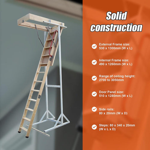 Attic Loft Ladder - 2.7m - 3.05m