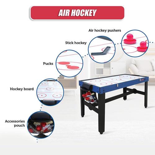 4FT 12-in-1 Games Table Foosball Hockey Pool Table Tennis