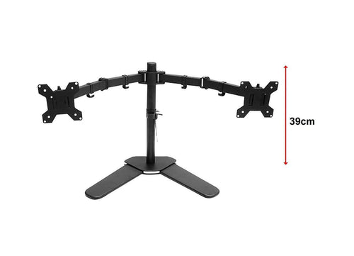 13"-27" Dual Screen Monitor Stand TV Bracket Computer Display Desk Mount Holder