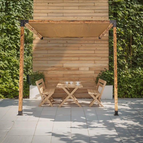 Roof Pergola Gazebo Shed Matte Black Steel Single Wall Mount with Coffee Screen Brackets DIY Kits