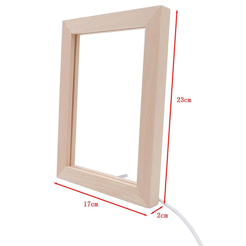 LED Photo Frame + 2 Blanks Laser Engraving Display Night-light Engraver Picture